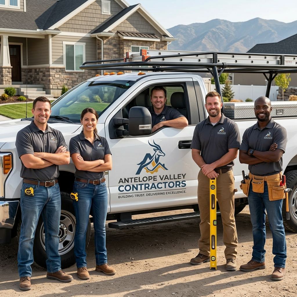 Friendly Antelope Valley contractor team at a residential jobsite