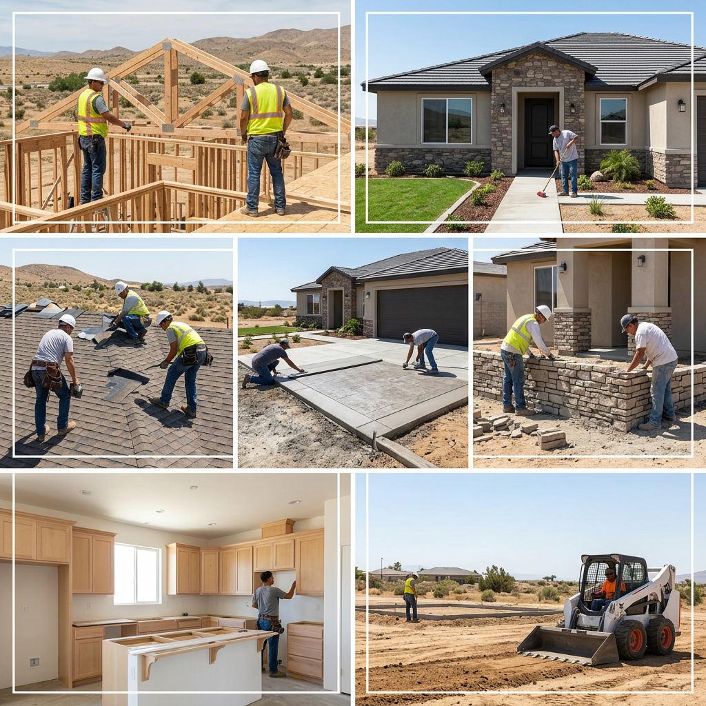 Portfolio collage of Antelope Valley Contractors residential construction work